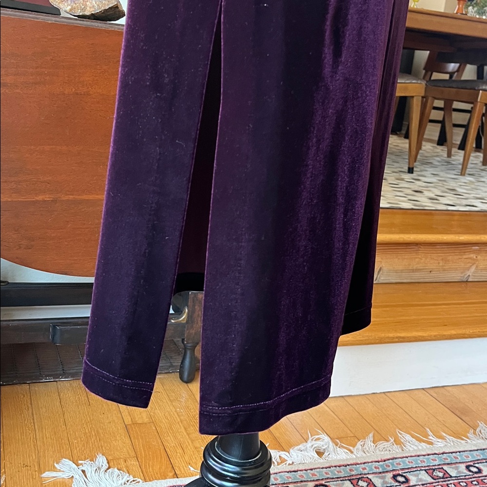 K.C. Spencer New York vintage fitted purple velour/polyester dress, 4 Petite - Picture 4 of 8